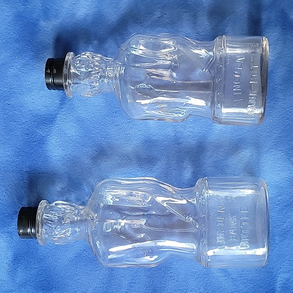 Vintage Lincoln Bank Bottles - set of two - Picture 2 of 8